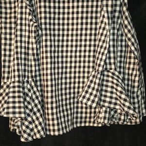 Gingham Checkered Women's Off Shoulder Top
